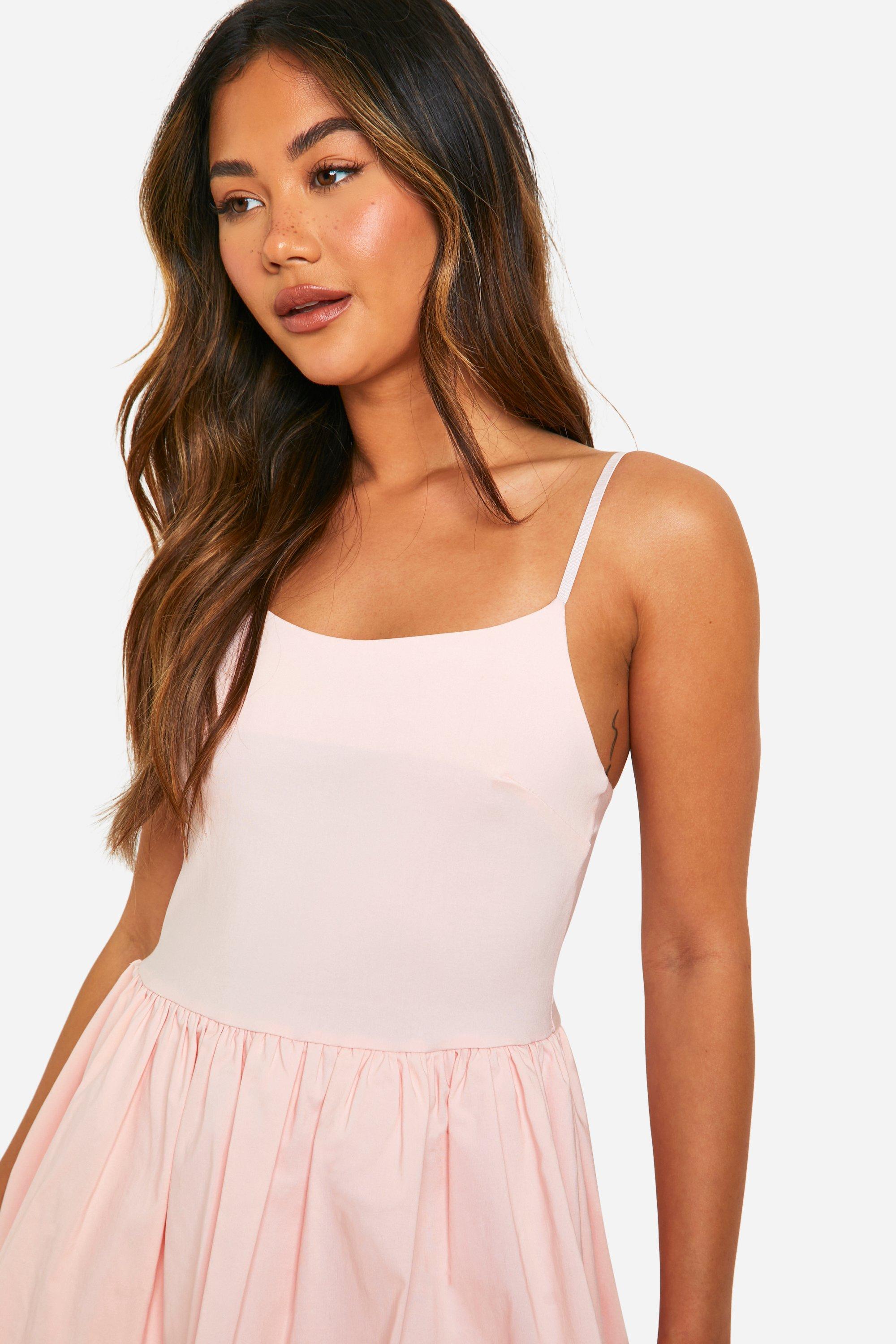Baby pink dress boohoo hotsell
